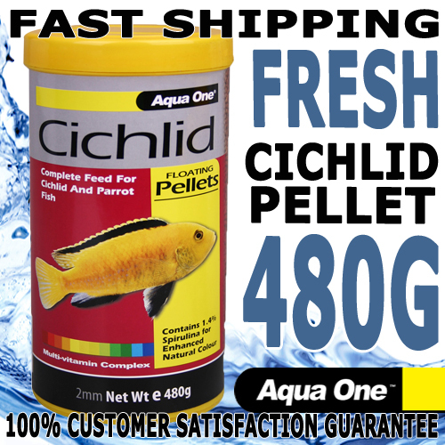 Aqua One Cichlid Floating Pellets 480g