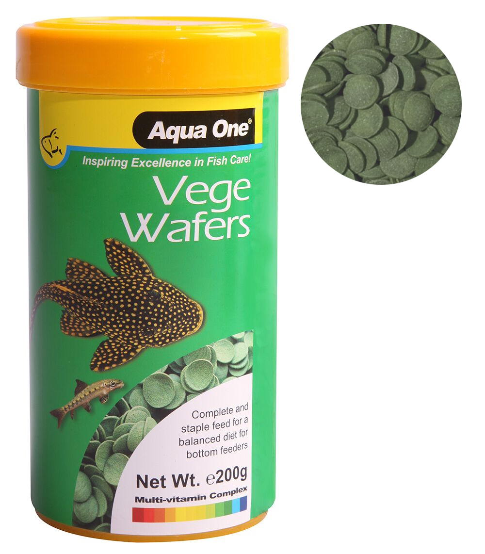 Aqua One Vege Algae Wafers Fish Food 200g