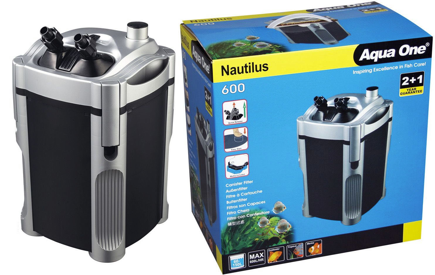 Aqua One Nautilus 600 External Canister Filter Value Pack