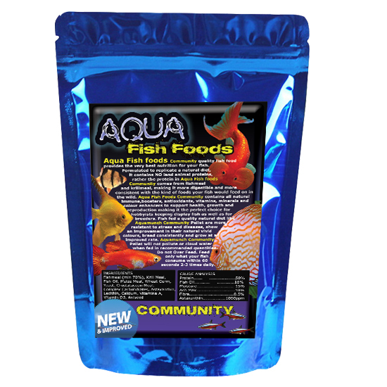 Aqua Fish Foods Community Bites 500g Bag Premium Slow Sinking Pellet