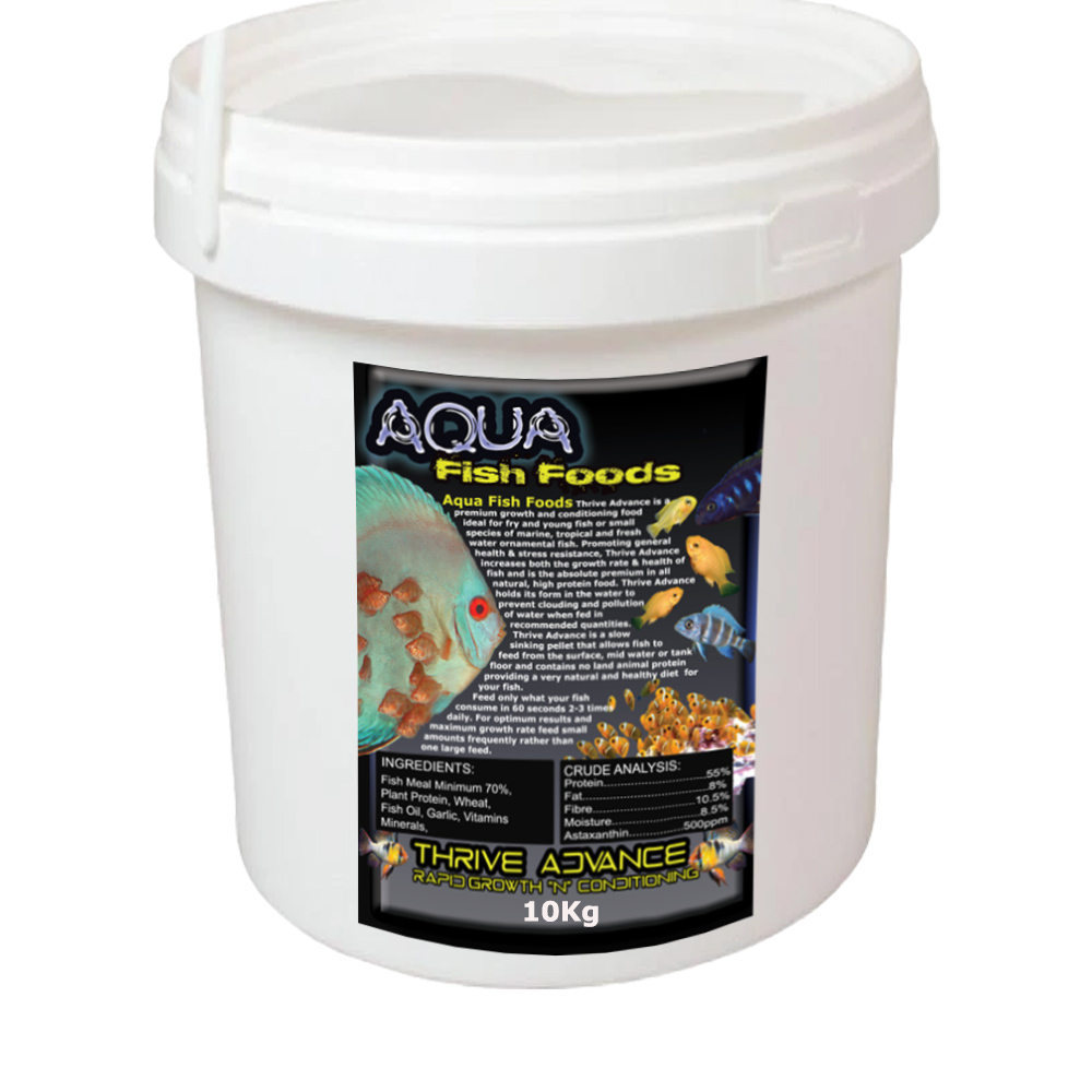 Aqua Fish Foods Thrive Tropical Marine Micro Fry Fishfood Pellet  10kg Bucket