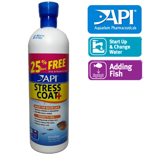 API Stress Coat BONUS 592ml Bottle Reduce Fish Stress