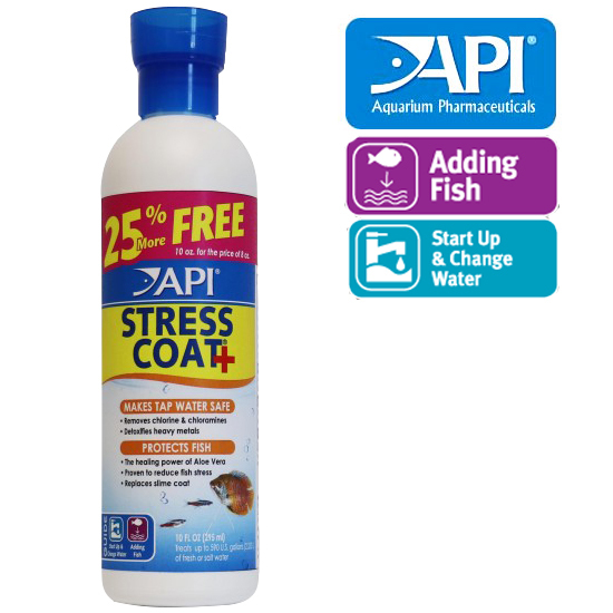 API Stress Coat 237ml Aquarium Fish Tank Chlorine Remover 