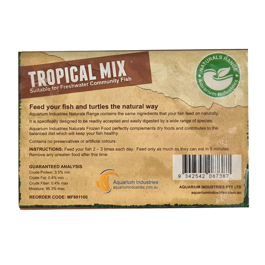 Frozen Tropical Mix in Blister Pack 100g Fish Food