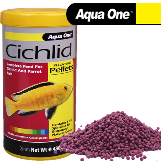 Aqua One Cichlid Floating Pellets 480g