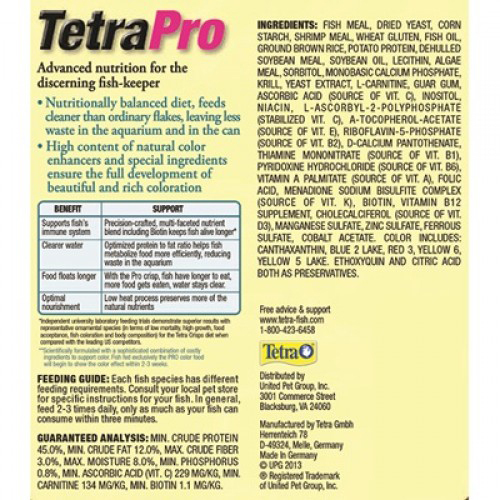 Tetra TetraPro Tropical Crisps 190g with Biotin