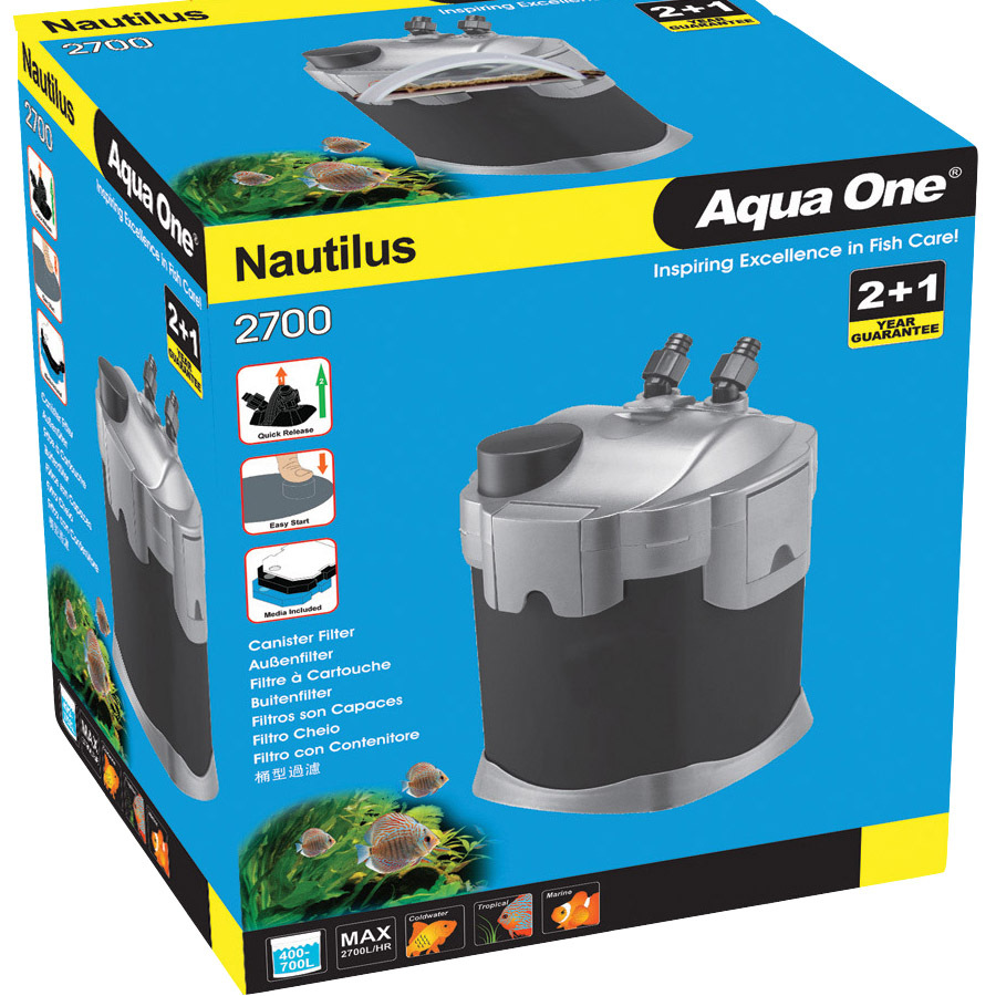 Aqua One Nautilus 2700 External Canister Filter Value Pack