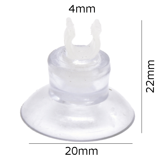 25 Pieces Airline Suction Cups 25 Pack (4mm)