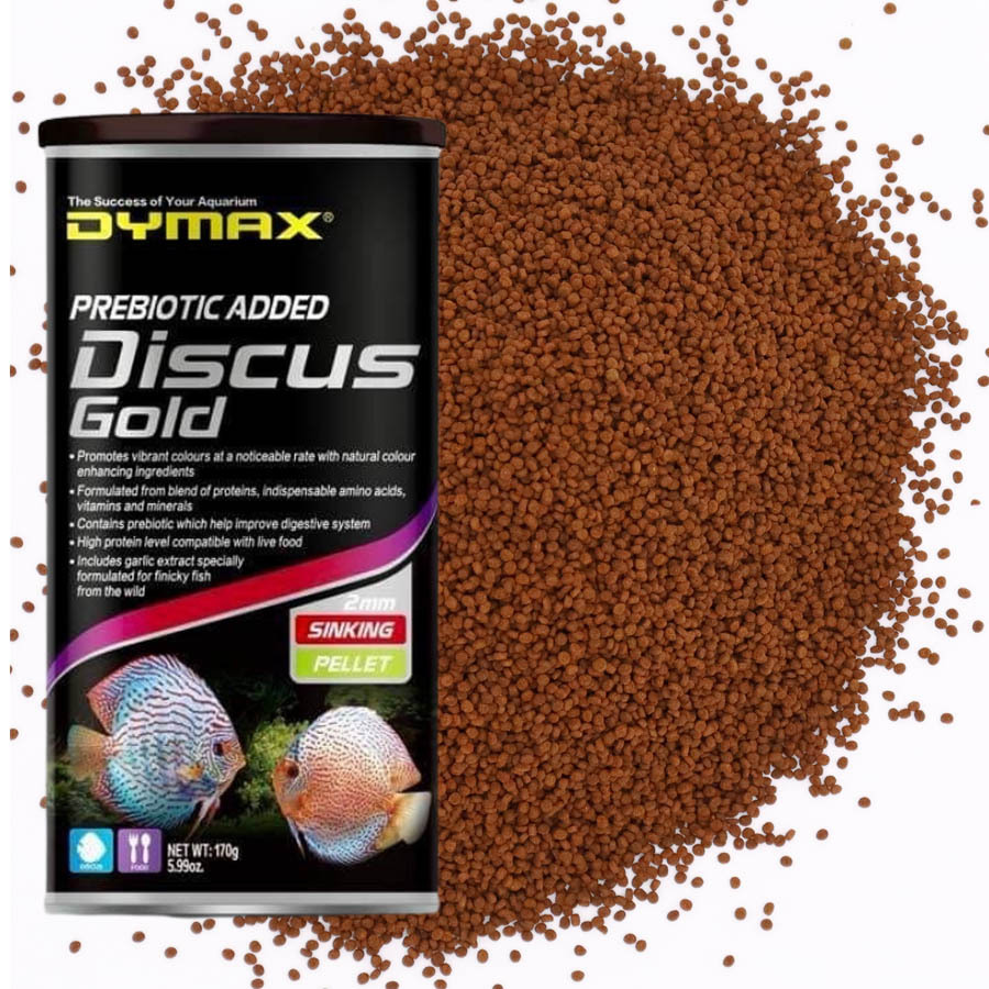 Dymax Discus Gold Premium Fish Food 2mm Sinking Pellets 170G