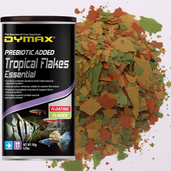 Dymax Tropical Cichlid Flakes Essentials Aquarium Fishfood 150g
