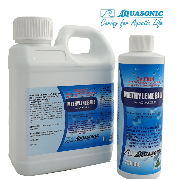Aquasonic Methylene Blue aquarium Treatment White Spot 1L