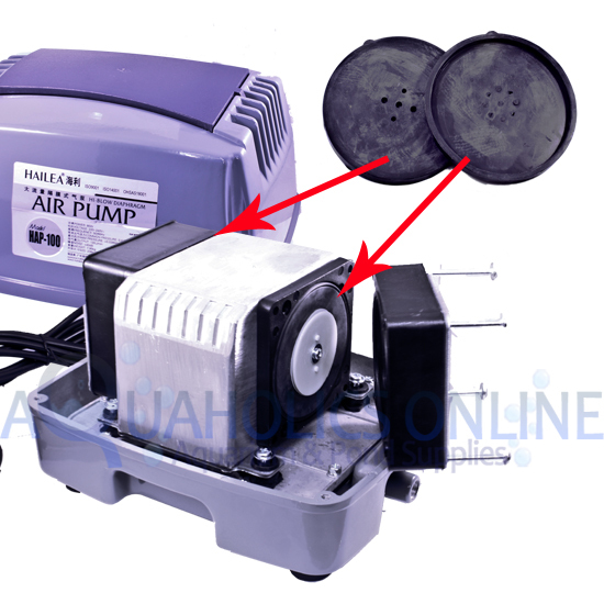 Hailea HAP-120 Aquarium Air Pump Blower Replacement Diaphragm Twin Pack