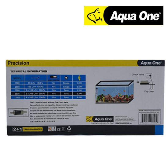 Aqua One Precision 9500 Twin Outlet Air Pump