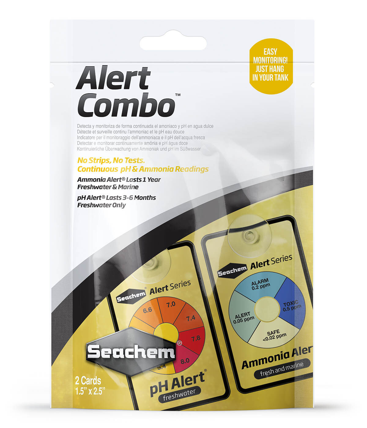 Seachem Alert Combo Pack PH & Ammonia  12 Months