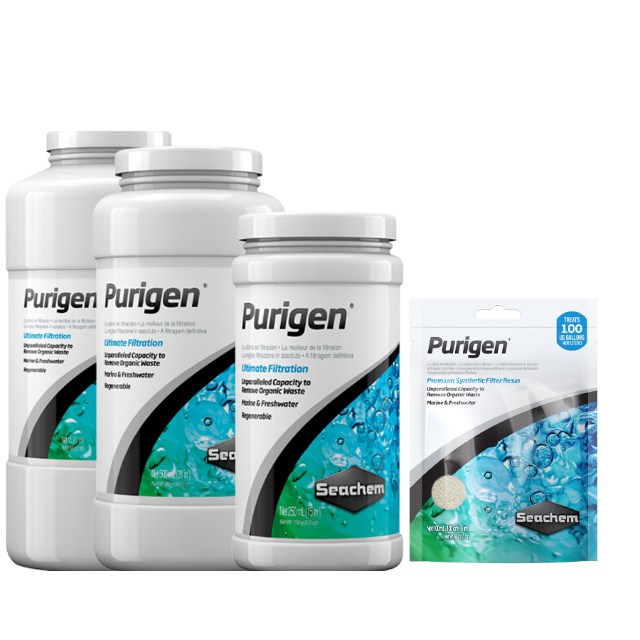 SEACHEM PURIGEN FILTER MEDIA REMOVES ORGANIC WASTE AQUARIUM FISH TANK