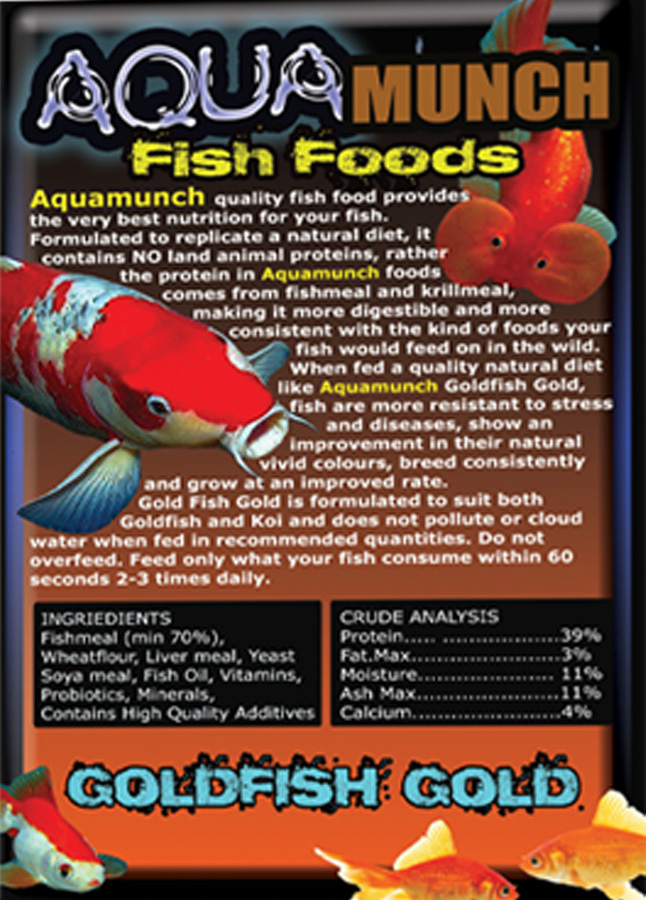 Aqua Fish Foods Goldfish Gold Medium 250g Bag Premium Floating Fish Food