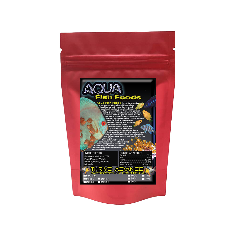 Aqua Fish Foods Thrive Tropical Marine Micro Fry Fishfood Pellet  100g Bag