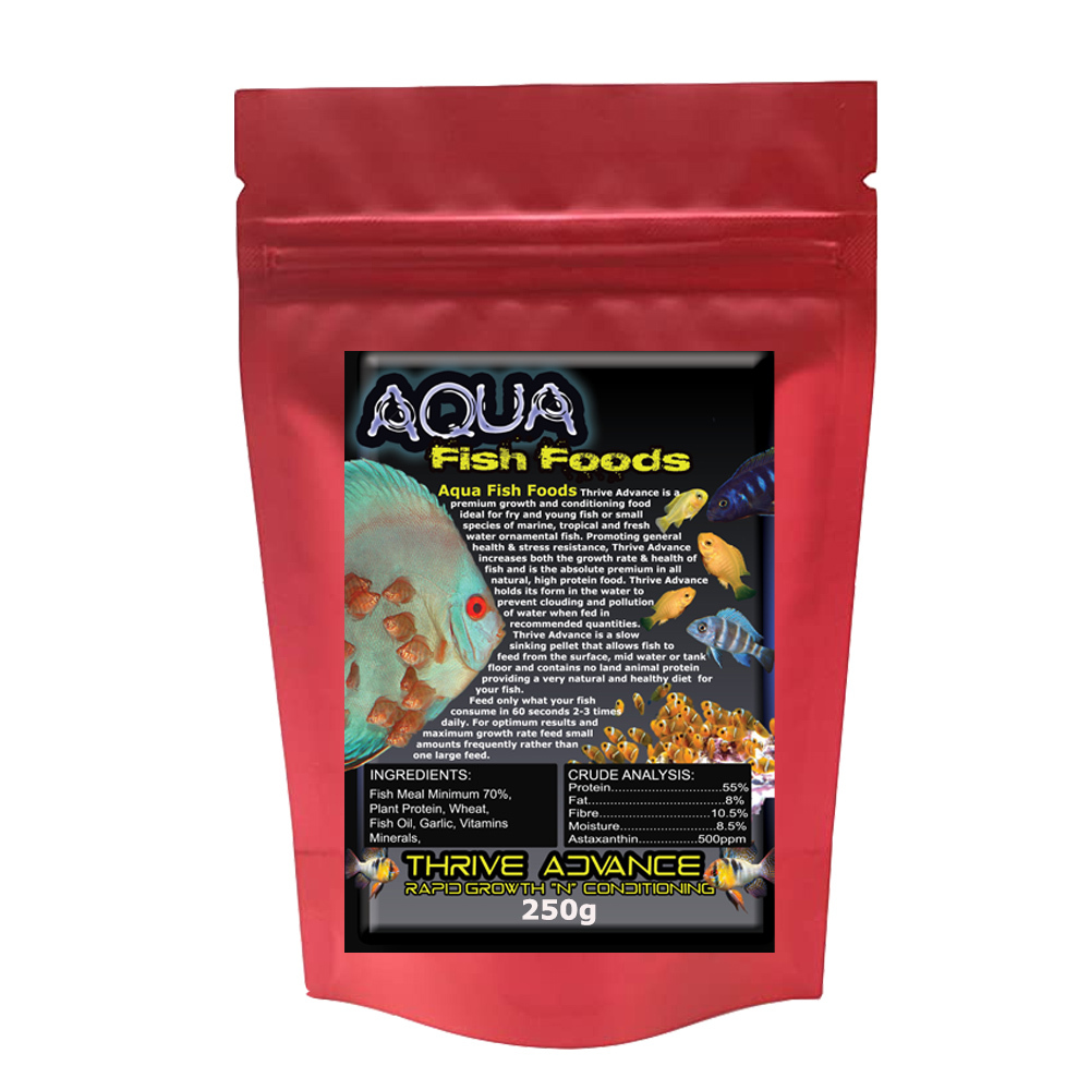 Aqua Fish Foods Thrive Tropical Marine Micro Fry Fishfood Pellet 250g Bag