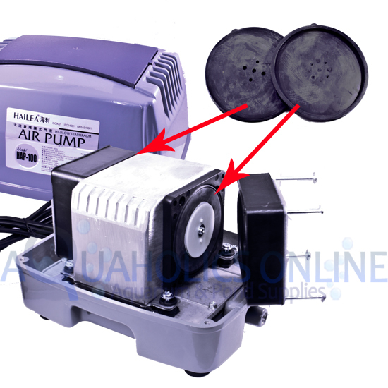 Hailea HAP-100 Aquarium Air Pump Blower Replacement Diaphragm Twin Pack