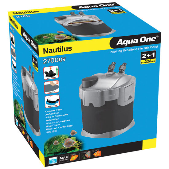 Aqua One Nautilus 2700UVC External Canister Filter Value Pack