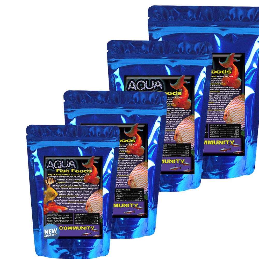 Aqua Fish Foods Community Bites 10kg Bucket Premium Slow Sinking Pellet