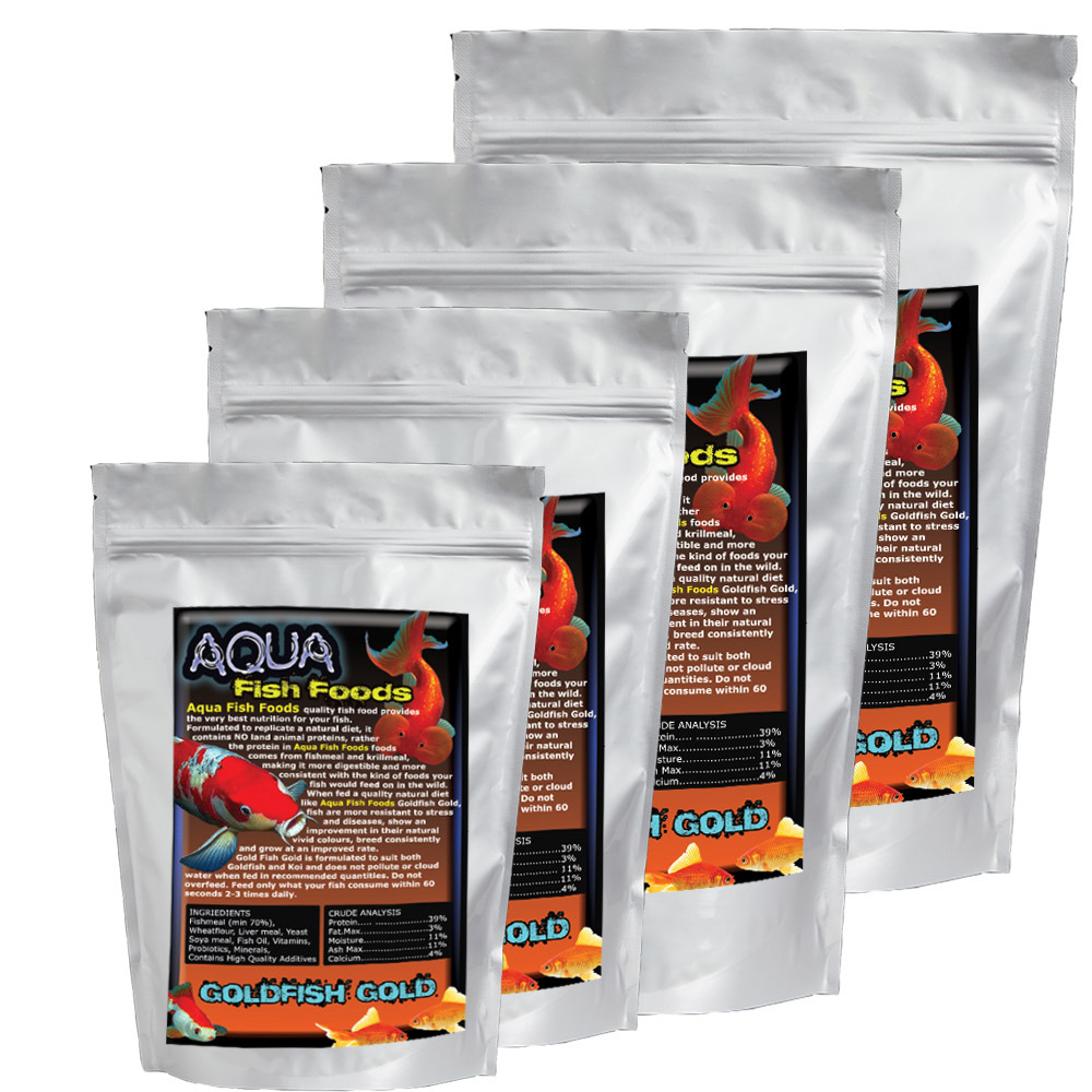 Aqua Fish Foods Goldfish Gold Medium 1kg Bag Premium Floating Fish Food