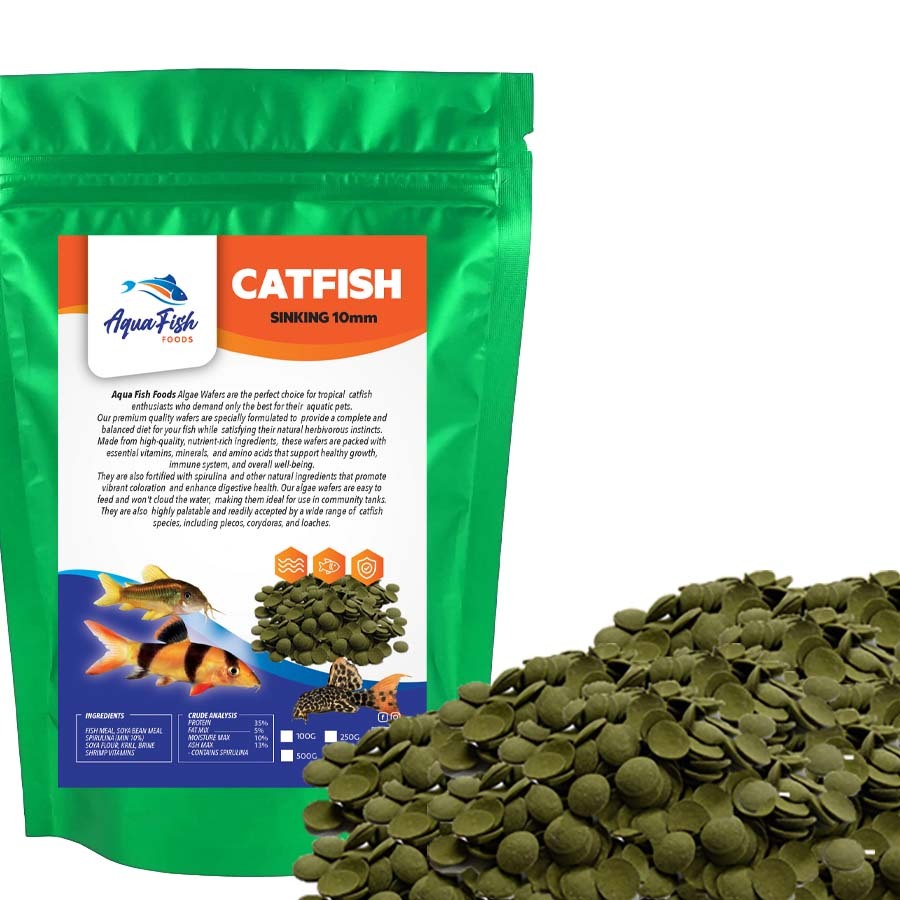 Aqua Fish Foods Vege Algae Disc Wafers 1Kg Aquarium Catfish Fish Food Bag 10mm