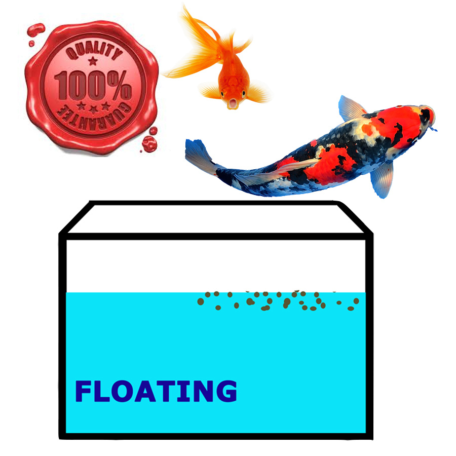 Premium  Floating Goldfish Koi Fish Food Pellet 3mm 1Kg
