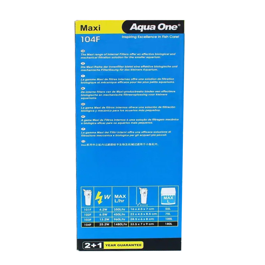 Aqua One Maxi 104F Internal Powerhead Filter 