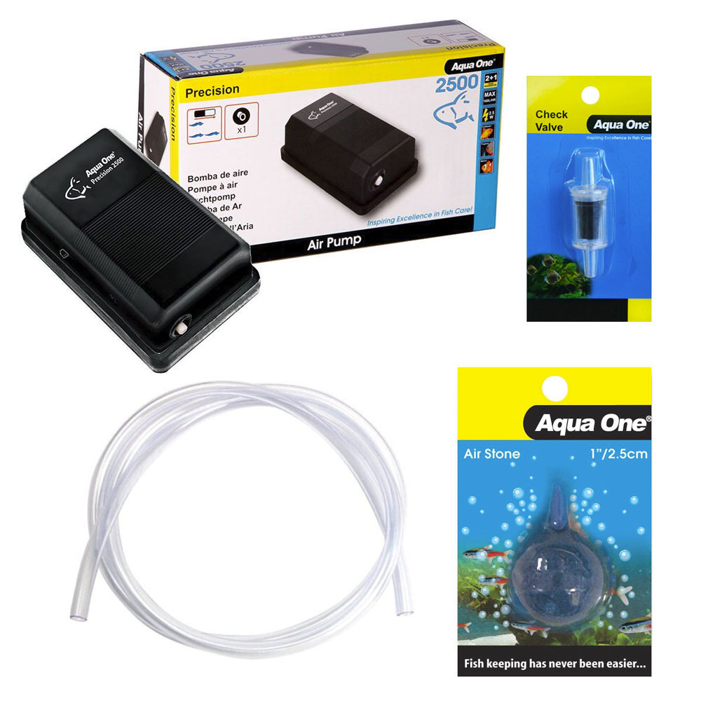 Aqua One Precision 2500 - Aquarium Air Pump Starter Kit