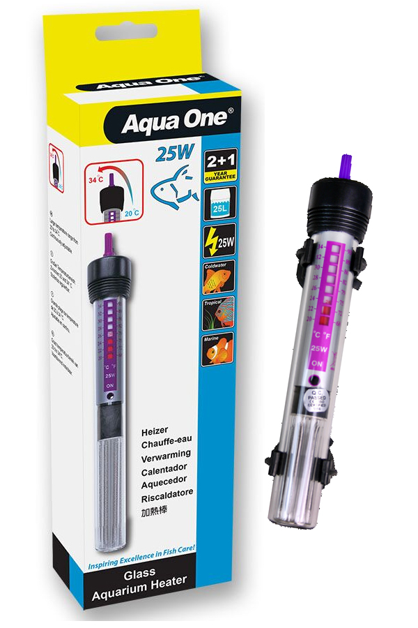 Aqua One 25W Glass Aquarium Heater