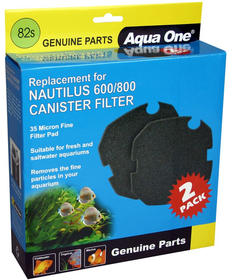 Aqua One Nautilus 600/800 Black Sponge Replacement Part 82s