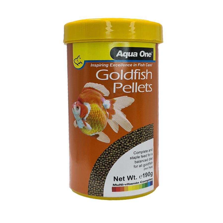 Aquarium Aqua One Goldfish Pellets 2mm 190g Fish Food