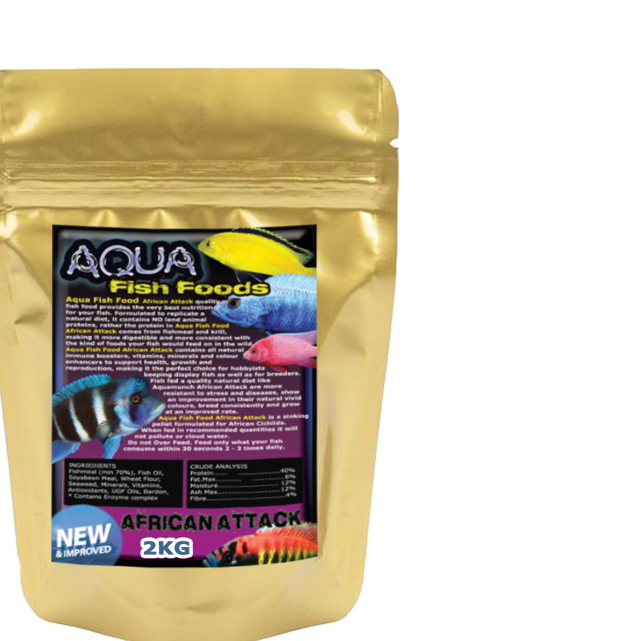 Aqua Fish Foods African Attack Large 2kg Bag