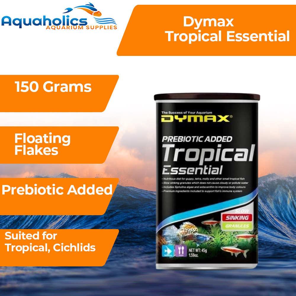 Dymax Tropical Cichlid Flakes Essentials Aquarium Fishfood 150g