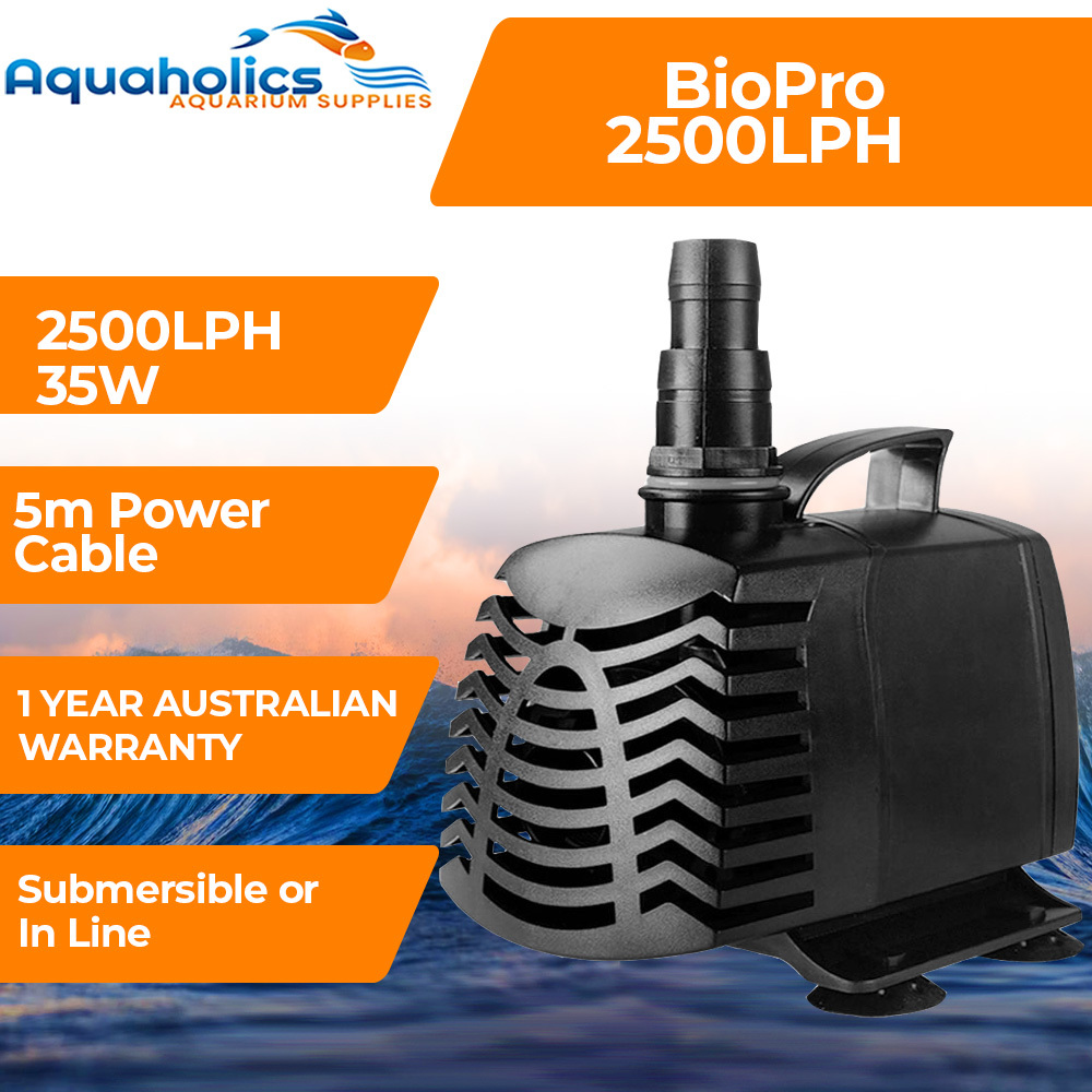Biopro Amphibious Submersible Aquarium & Pond Water Pump 2500lph 35W
