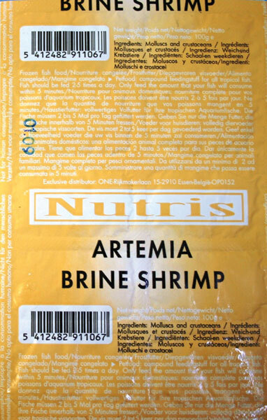 Frozen Nutris Artemia Brine 100g Fish Food