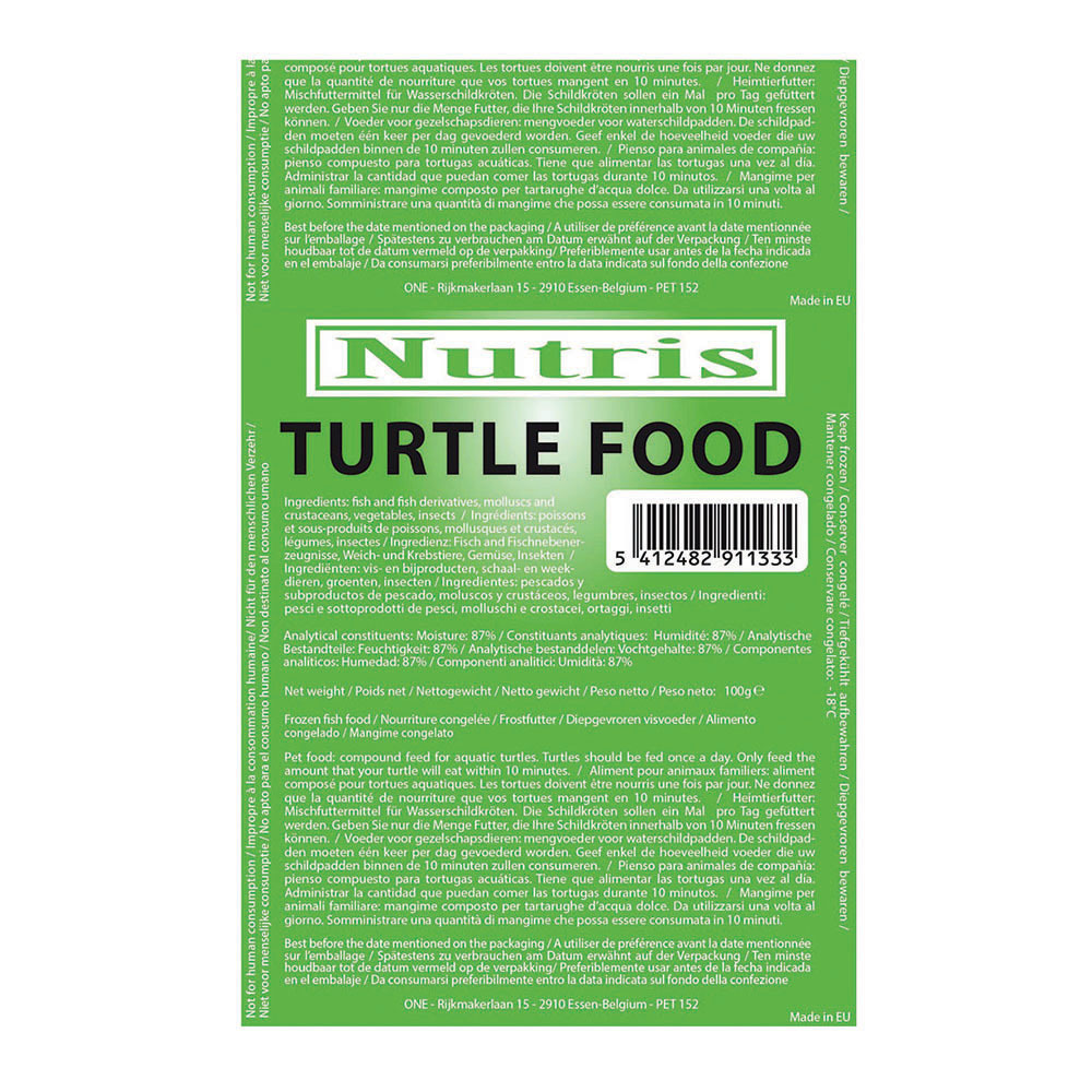 Frozen Turtle Mix in Blister Pack 100g Turtle Food