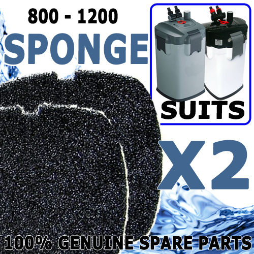 Biopro Canister Filter 800-1200lph NON UV Replacement Coarse Sponge TWIN PACK KIT