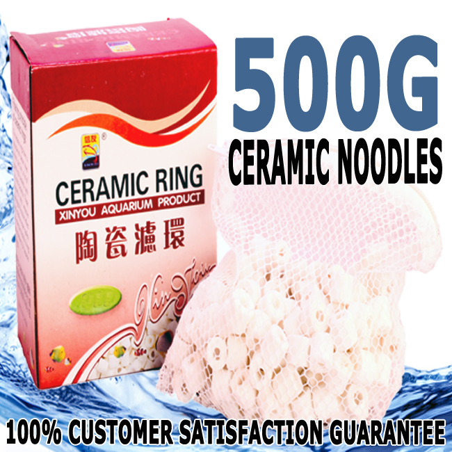 Xyniou Aquarium Fish Tank Ceramic Noodles 500g