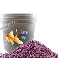 Fish Food Pellets Bulk Goldfish Koi Tropical Fish 1mm Floating Pellet 2Kg Bucket