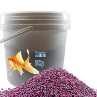 Fish Food Pellets Bulk Goldfish Koi Tropical Fish 1mm Floating Pellet 5Kg Bucket