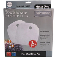 25401W Aqua One Wool Pad 401W (2 Pack) Aquis Advance 550/750 Canister Filter Pad