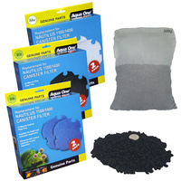 Aqua One Nautilus 1100/1400 Replacement Sponge Bundle + Bonus 500g Carbon