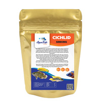 Aqua Fish Food Pellets 1Kg African American Cichlid Tropical Native Fish Feed  Medium