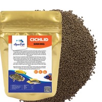 Aqua Fish Food Pellets 2Kg Sinking African Attack Cichlid Tropical Feed Medium