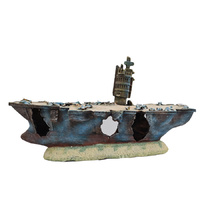 Jumbo Air Craft Carrier Aquarium Ornament