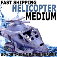 Biopro Aquarium Ornament Medium Fighter Helicopter