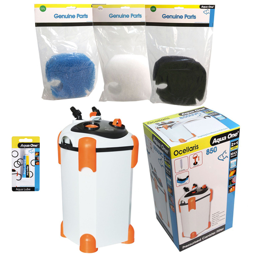 Aqua One Ocellaris Aquarium Canister Filter 850 Value Pack
