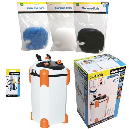 Aqua One Ocellaris Aquarium Canister Filter 850UVC Value Pack
